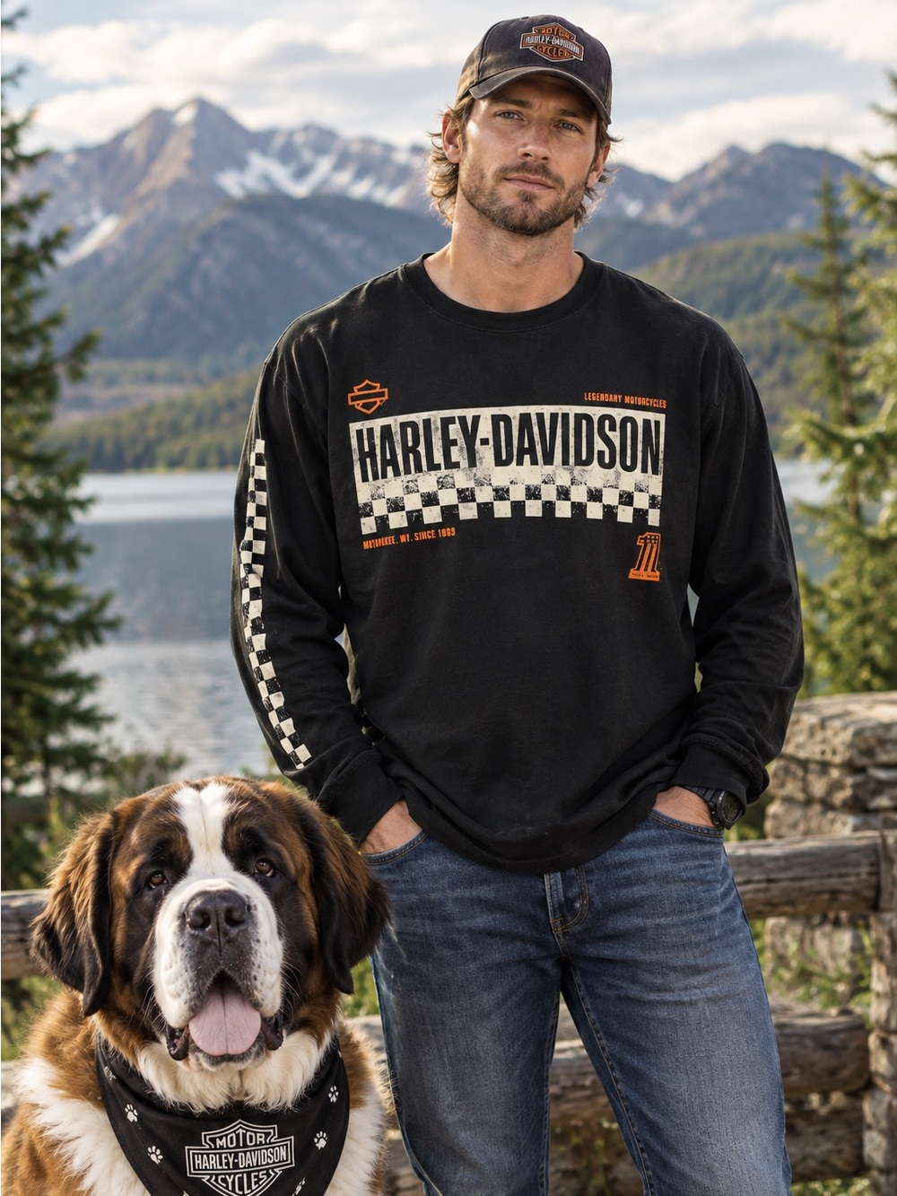 Harley Davidson 2X long-sleeved tee